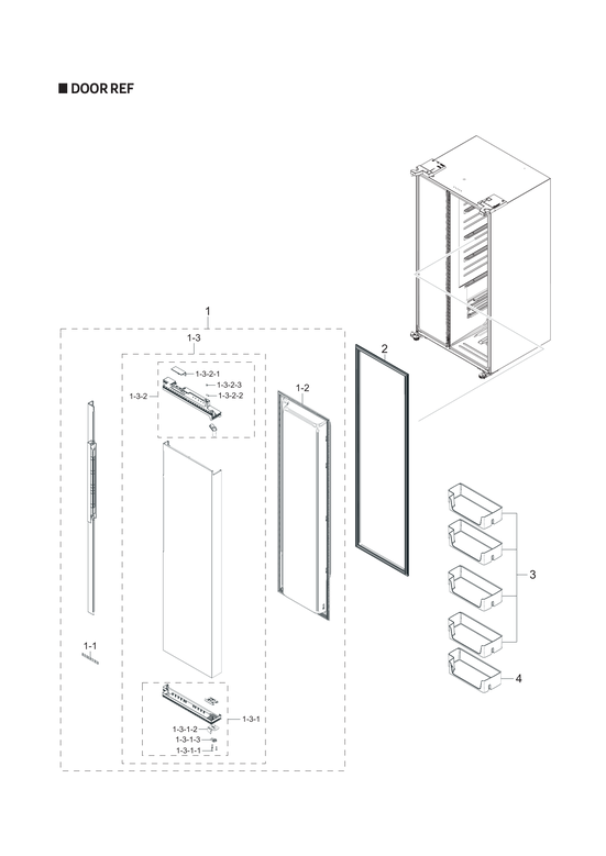 Refrigerator door assy