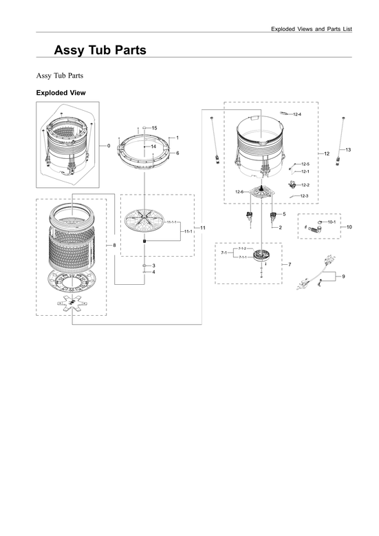 Tub assy