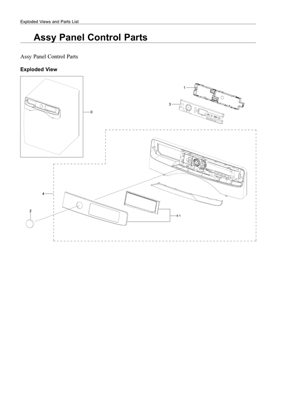 Control panel assy