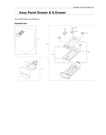 Drawer panel & s. drawer assy