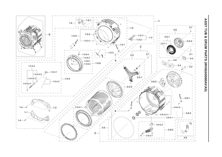 Tub & drum assy