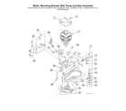 Alliance AWN432SP113TW01 motor/mounting bracket/belt/pump/idler diagram