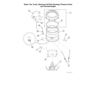 Alliance AWN432SP113TW01 outer tub/cover/bearing/seal housing/pressure hose/counterweight diagram