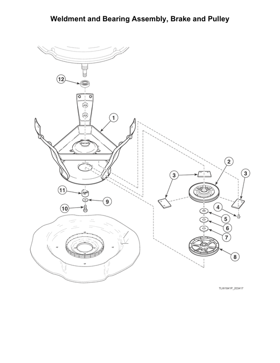 Weldment & bearing assy/brake/pulley