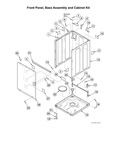 Front panel/base assy/cabinet kit