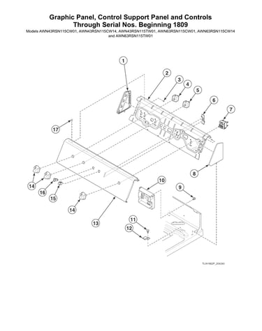 Graphic panel/control support panel-serial #1809