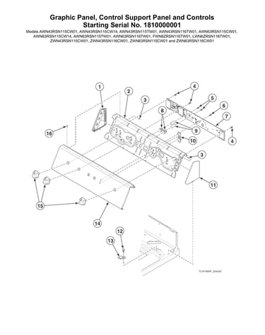 Graphic panel/control support panel-serial #1810000001