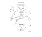 Alliance AWN43RSN115TW01 outer tub/cover/bearing/seal housing/pressure hose diagram