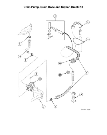 Drain pump/drain hose/siphon break kit
