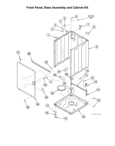 Front panel/base assy/cabinet kit