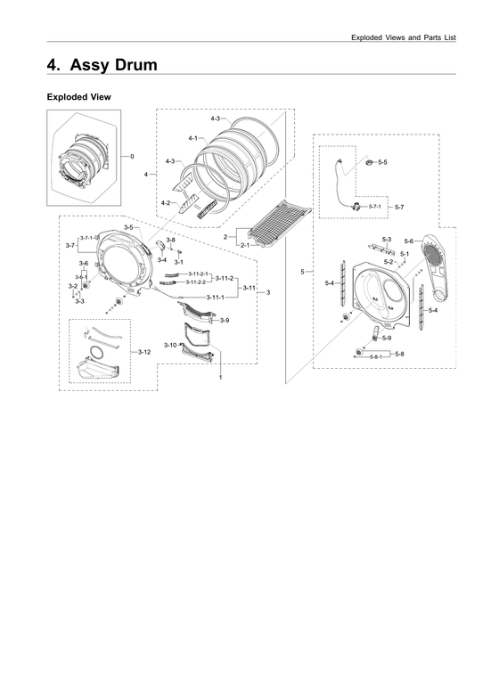 Official Samsung DV350AEW/XAA-03 dryer parts | Sears PartsDirect