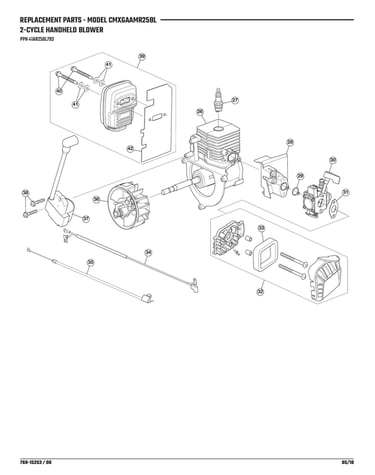 Shortblock/muffler/air cleaner