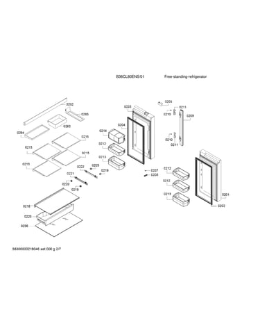 Refrigerator doors & shelves