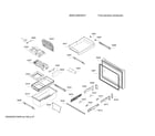 Bosch B36CL80ENS/01 freezer door & drawer diagram