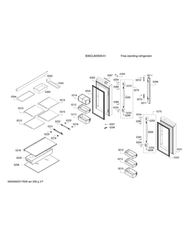 Refrigerator doors & shelves