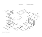 Bosch B36CL80SNS/01 freezer door & drawers diagram