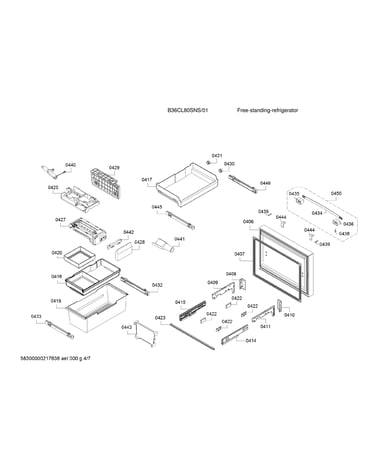 Freezer door & drawers