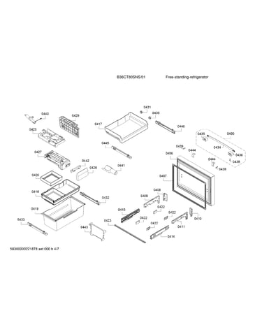 Freezer door & drawer