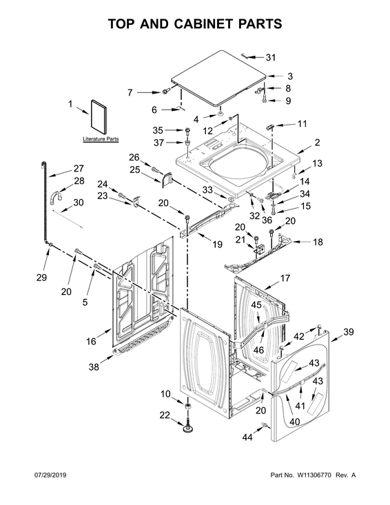 Top & cabinet parts