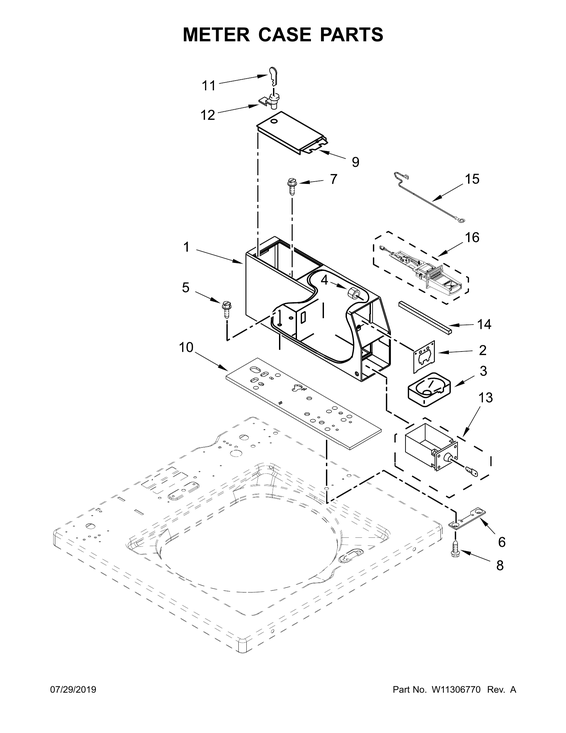 Meter case parts