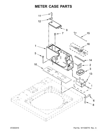 Meter case parts