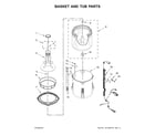 Whirlpool CAE2745FQ1 basket & tub parts diagram