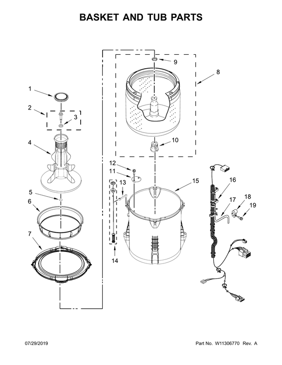 Basket & tub parts
