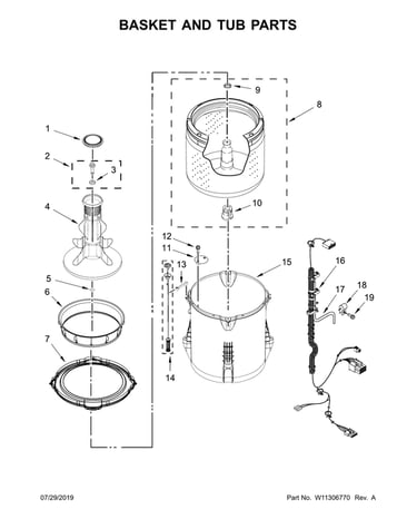 Basket & tub parts