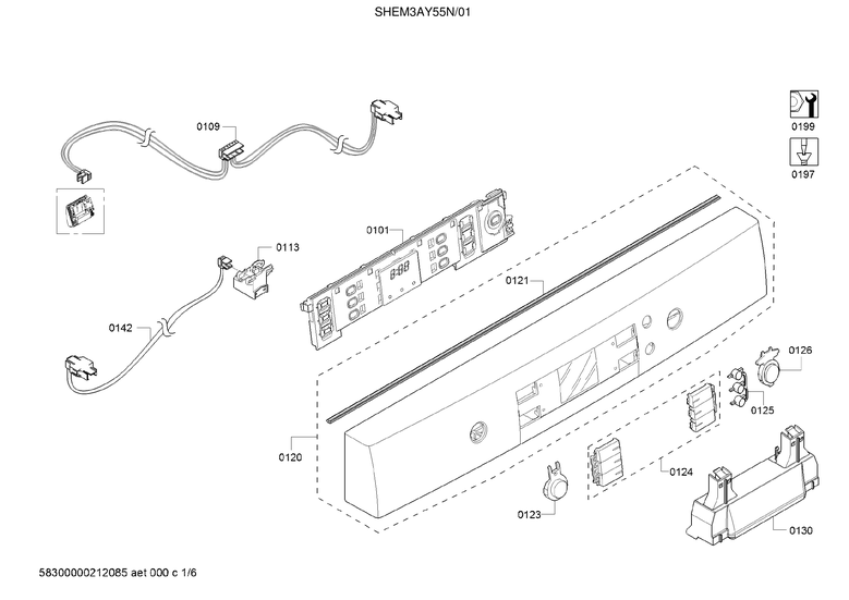 FASCIA PANEL/WIRE HARNESS/MAIN SWITCH