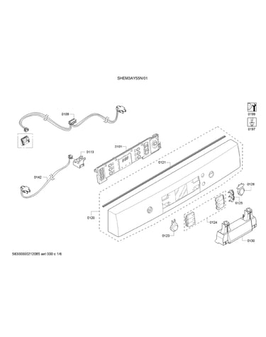 Fascia panel/wire harness/main switch
