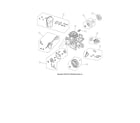 Craftsman CMXGSAMCX4218 short block/muffler/carburetor diagram