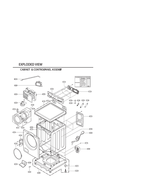 CABINET & CONTROL PANEL ASSY