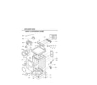 LG WM3570HWA/01 cabinet & control panel assy diagram