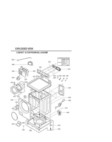 Cabinet & control panel assy