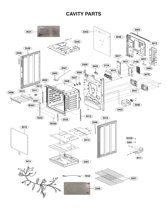 Cavity parts