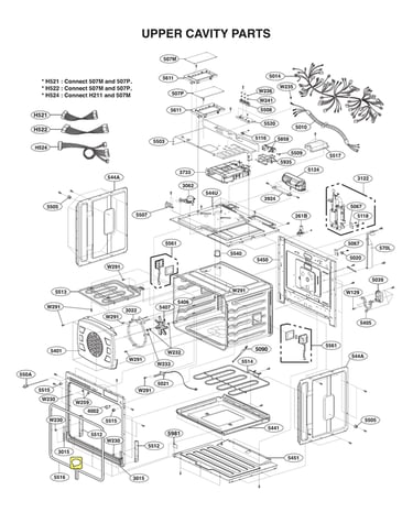 Upper cavity parts