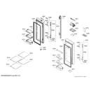 Bosch B36CD50SNS/01 refrigerator doors & shelves parts diagram