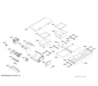 Bosch B36CD50SNS/01 ice maker & drawer parts diagram