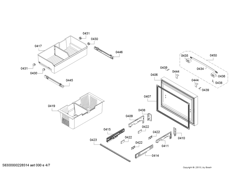 FREEZER DOOR & DRAWERS PARTS