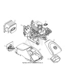 Short block/muffler/carburetor