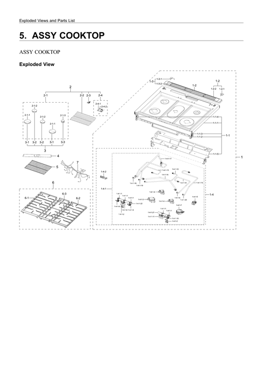 Cooktop assy