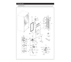 Samsung RF263BEAESR/AA-05 left refrigerator door parts diagram