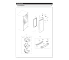 Samsung RF263BEAESR/AA-05 right refrigerator door parts diagram
