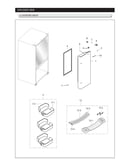 Right refrigerator door parts