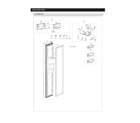 Samsung RS25J500DSR/BY-00 freezer door parts diagram