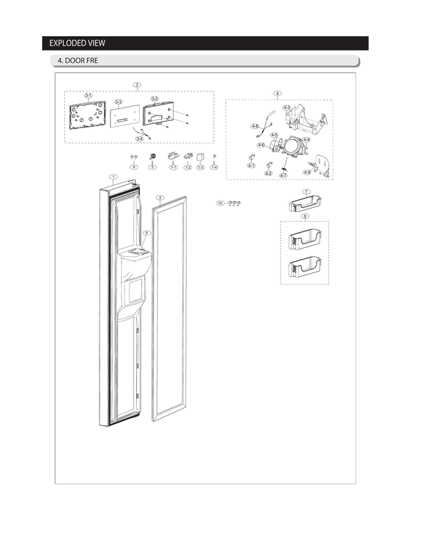 Freezer door parts