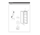 Samsung RS25J500DSR/BY-00 refrigerator door parts diagram