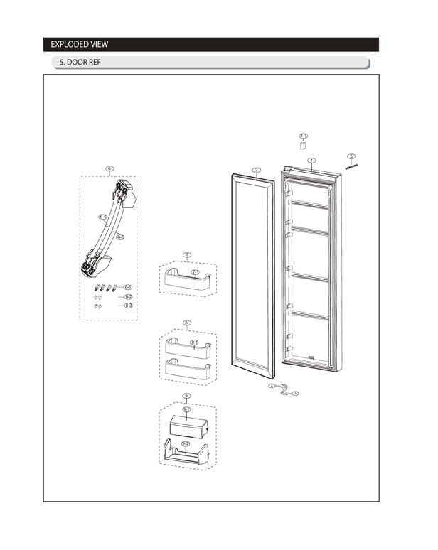 Refrigerator door parts