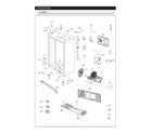 Samsung RS25J500DSR/BY-02 cabinet parts diagram
