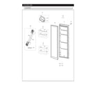 Samsung RS25J500DSR/BY-02 refrigerator door parts diagram